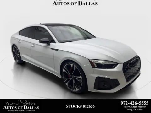 White 2023 Audi S5 Sportback Premium Plus NAV,CAM,PANO,BLIND SPOT,20" WHLS for sale in Irving, TX