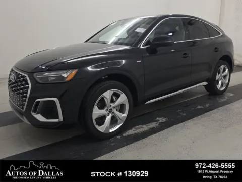 Black 2023 Audi Q5 Sportback 45 S line Premium CAM,PANO,HTD STS,BLIND SPOT for sale in Irving, TX