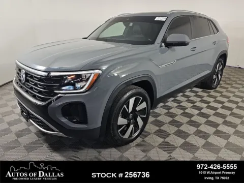 Gray 2024 Volkswagen Atlas Cross Sport 2.0T SE w/Technology CAM,PANO,HTD STS,BLIND SPOT,2 for sale in Irving, TX