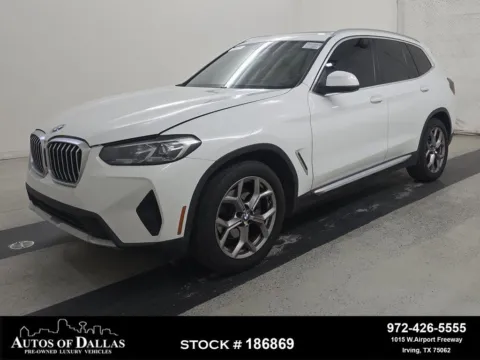 White 2022 BMW X3 sDrive30i X LINE,NAV,CAM,PANO,HTD STS,BLIND SPOT,1 for sale in Irving, TX