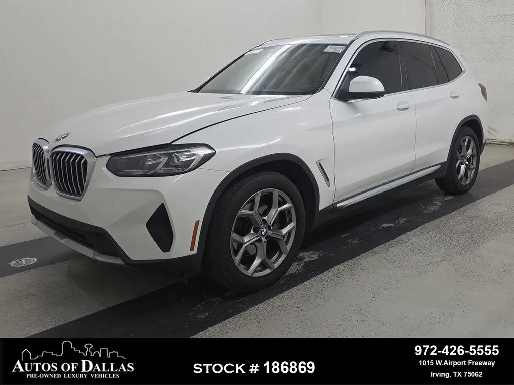 White 2022 BMW X3 sDrive30i X LINE,NAV,CAM,PANO,HTD STS,BLIND SPOT,1 for sale in Irving, TX