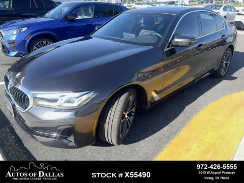 Gray 2022 BMW 5 Series 530i SPORT LINE,NAV,CAM,SUNROOF,BLIND SPOT for sale in Irving, TX