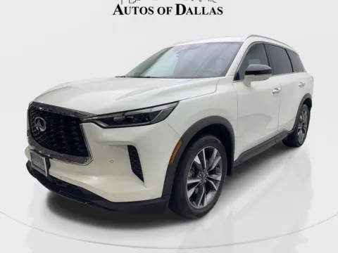 Photos of 2023 INFINITI QX60 LUXE NAV,CAM,SUNROOF,CLMT STS,BLIND SPOT,3RD ROW for sale in Irving, TX at Autos of Dallas - Irving
