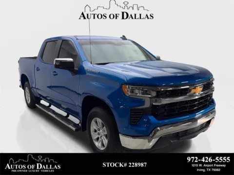 Blue 2024 Chevrolet Silverado 1500 LT NAV,CA,HTD STS,BLIND SPOT,LANE ASST,17" WLS for sale in Irving, TX