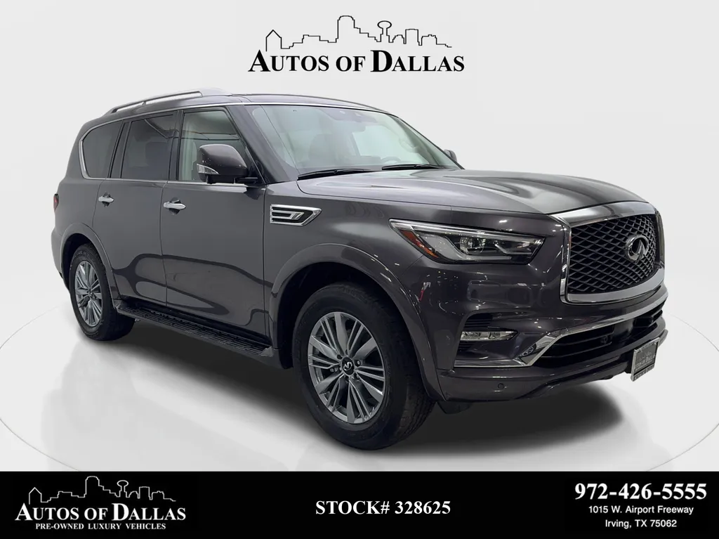 2024 INFINITI QX80 LUXE NAV,CAM,SUNROOF,HTD STS,BLIND SPOT,3RD ROW