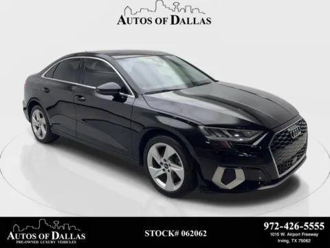 Black 2022 Audi A3 40 Premium CAM,PANO,HTD STS,BLIND SPOT for sale in Irving, TX
