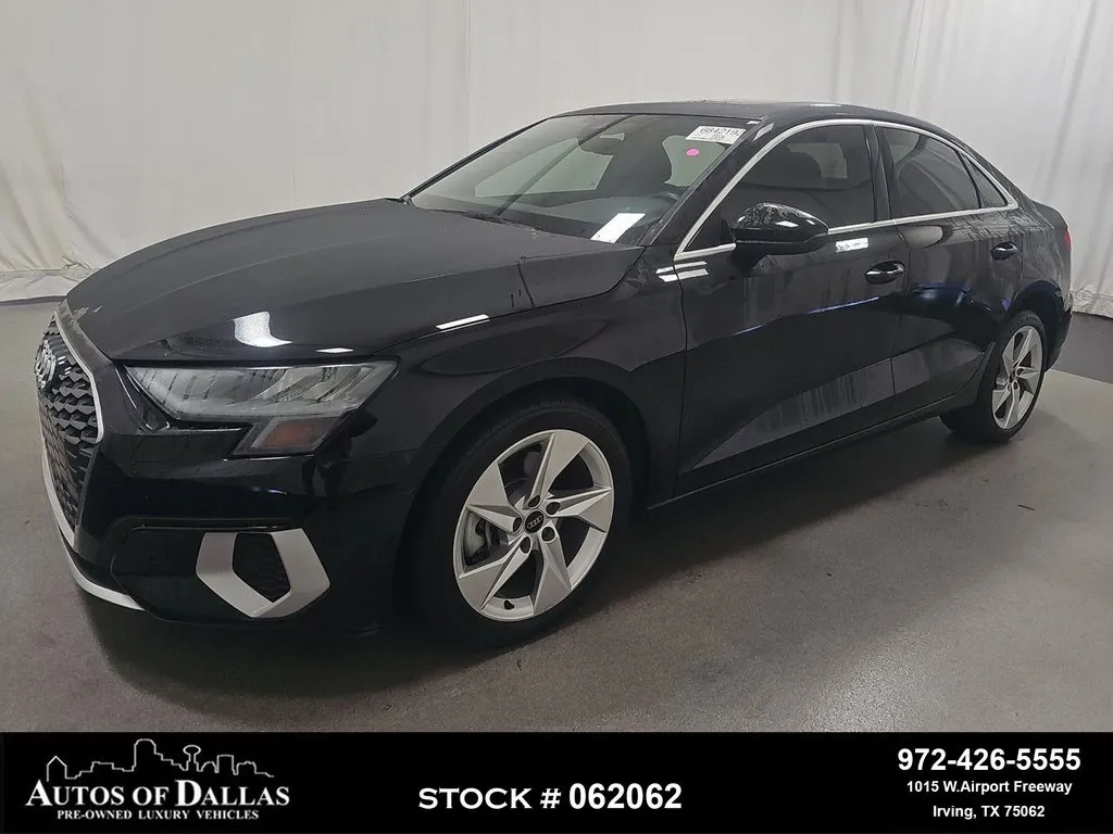 Black 2022 Audi A3 40 Premium CAM,PANO,HTD STS,BLIND SPOT for sale in Irving, TX