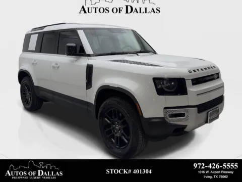 White 2025 Land Rover Defender 110 S NAV,CAM,PANO,HTD STS,BLIND SPOT for sale in Irving, TX