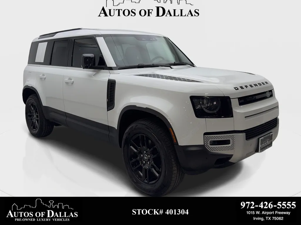 White 2025 Land Rover Defender 110 S NAV,CAM,PANO,HTD STS,BLIND SPOT for sale in Irving, TX