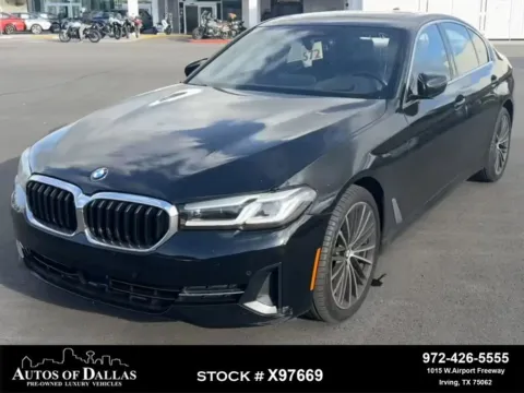 Black 2023 BMW 5 Series 530i SPORT LINE,NAV,CAM,SUNROOF,HEADS UP for sale in Irving, TX