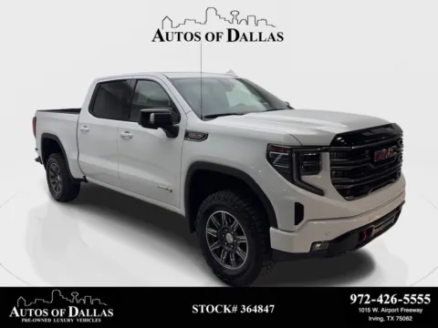 White 2025 GMC Sierra 1500 AT4 NAV,CAM,CLMT STS,BLIND SPOT,18" WLS for sale in Irving, TX