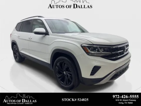 White 2023 Volkswagen Atlas 3.6L V6 SE w/Technology CAM,PANO,HTD STS,BLIND SPO for sale in Irving, TX