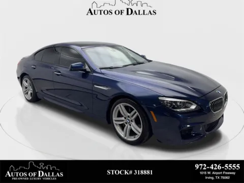 Blue 2015 BMW 6 Series 640i Gran Coupe for sale in Irving, TX
