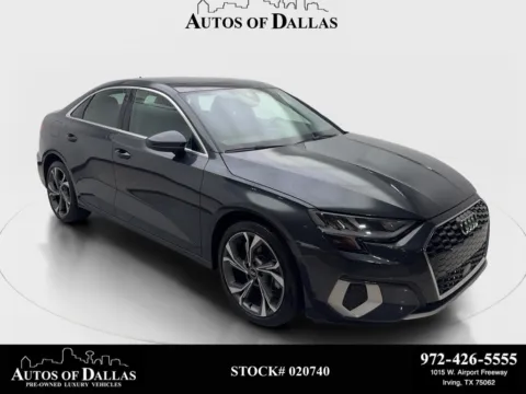 Gray 2022 Audi A3 40 Premium CAM,PANO,HTD STS,18" WLS for sale in Irving, TX