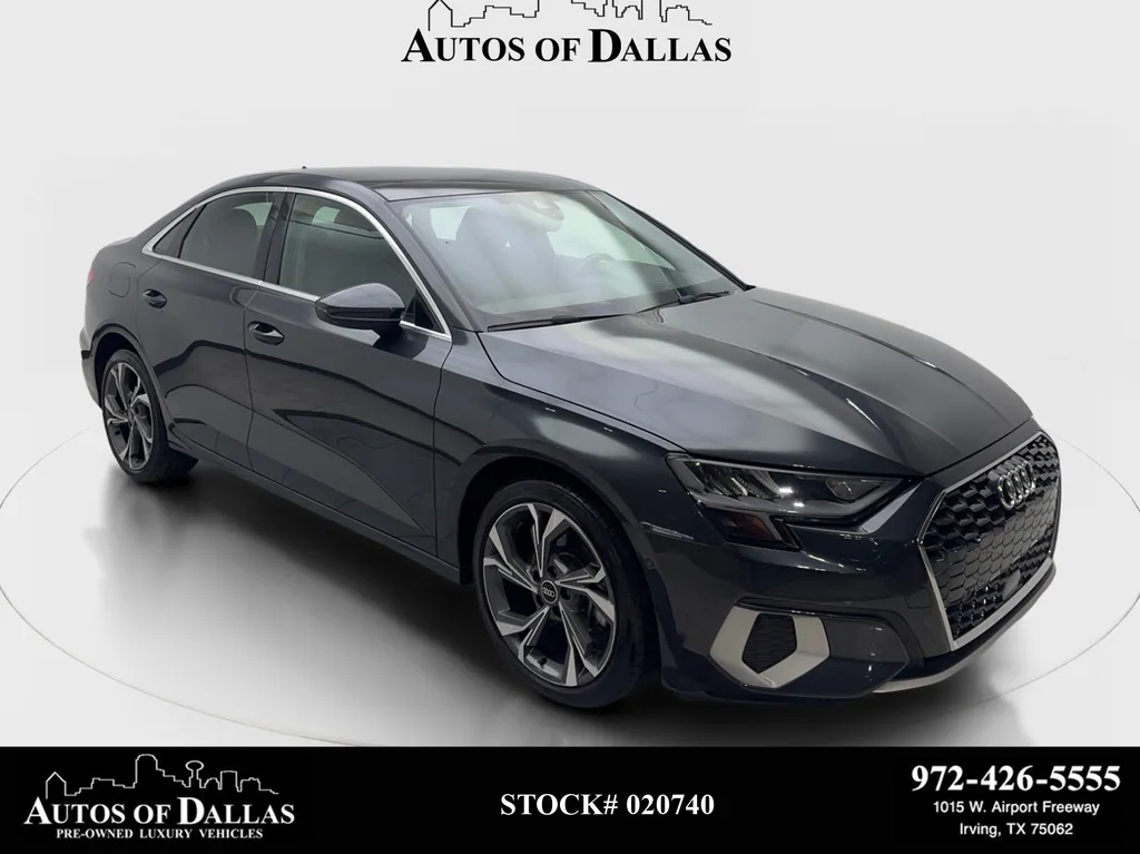Gray 2022 Audi A3 40 Premium CAM,PANO,HTD STS,18" WLS for sale in Irving, TX