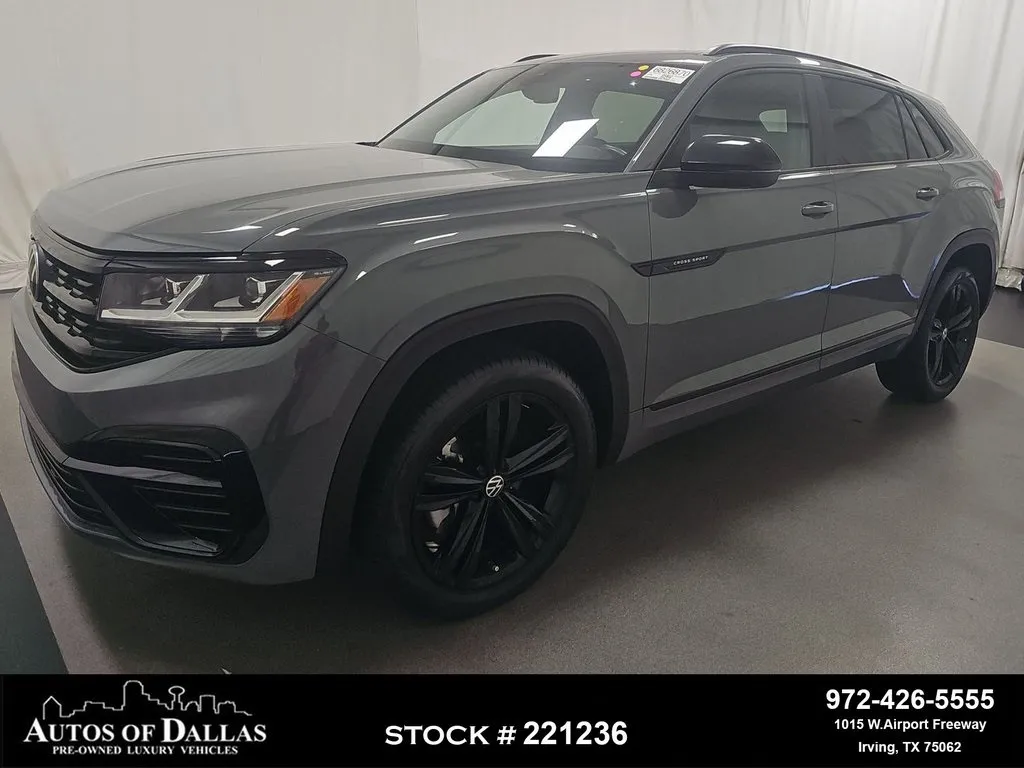 Gray 2023 Volkswagen Atlas Cross Sport 3.6L V6 SEL R-Line NAV,CAM,PANO,BLIND SPOT for sale in Irving, TX