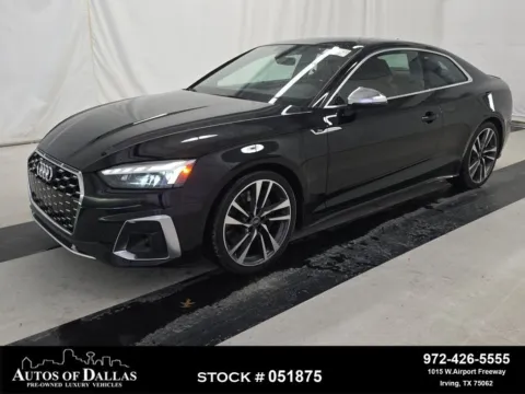 Black 2023 Audi S5 3.0T Premium Plus NAV,CAM,PANO,BLIND SPOT for sale in Irving, TX
