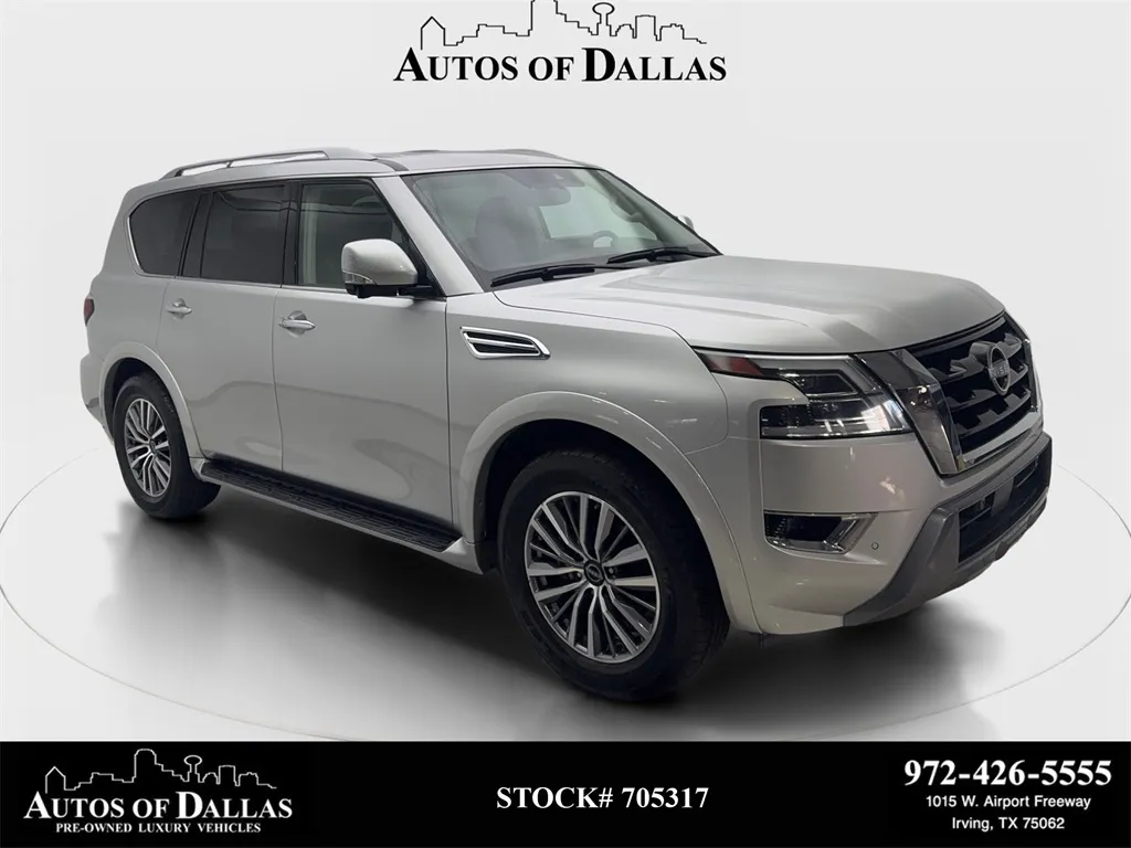 Silver 2024 Nissan Armada SL NAV,CAM,SUNROOF,HTD STS,BLIND SPOT,3RD ROW for sale in Irving, TX