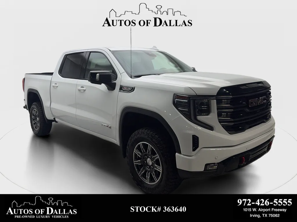 White 2025 GMC Sierra 1500 AT4 NAV,CAM,CLMT STS,BLIND SPOT,18" WLS for sale in Irving, TX