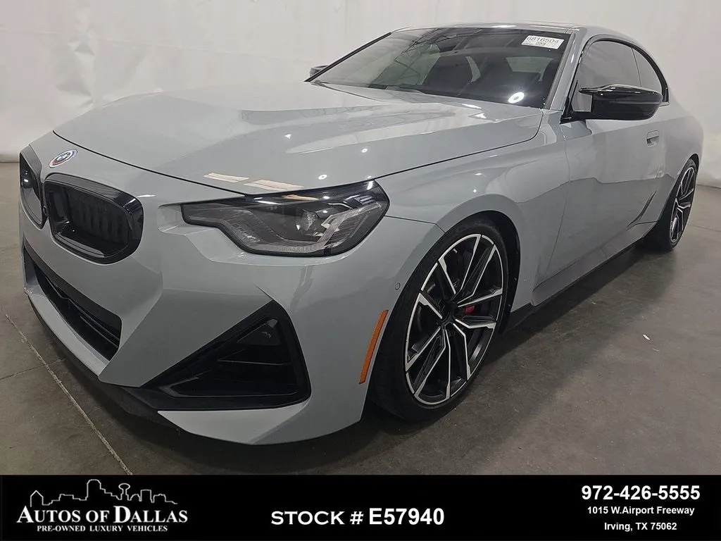 Gray 2024 BMW 2 Series M240i NAV,CAM,SUNROOF,HTD STS,BLIND SPOT,19" M WLS for sale in Irving, TX