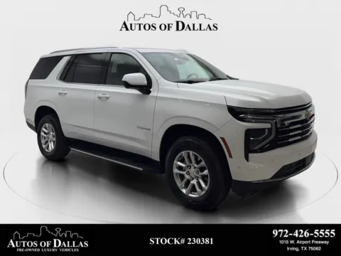 White 2025 Chevrolet Tahoe LT NAV,CAM,HTD STS,BLIND SPOT,3RD ROW for sale in Irving, TX