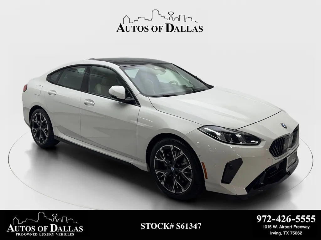 White 2025 BMW 2 Series 228 xDrive Gran Coupe SPORT LINE,NAV,CAM,PANO,BLIN for sale in Irving, TX