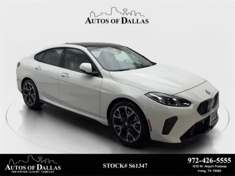 White 2025 BMW 2 Series 228 xDrive Gran Coupe SPORT LINE,NAV,CAM,PANO,BLIN for sale in Irving, TX
