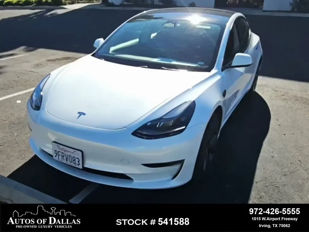 White 2023 Tesla Model 3 NAV,CAM,PANO,HTD STS,BLIND SPOT for sale in Irving, TX