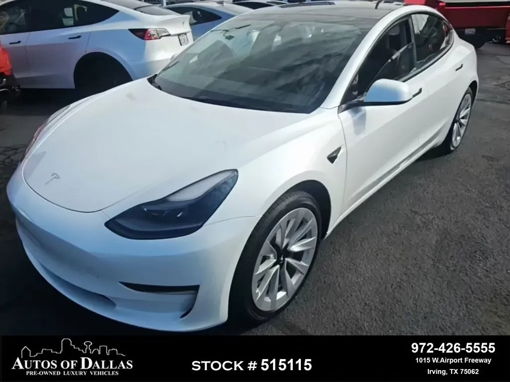 White 2023 Tesla Model 3 NAV,CAM,PANO,HTD STS,BLIND SPOT for sale in Irving, TX