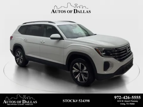 White 2025 Volkswagen Atlas 2.0T SE CAM,HTD STS,BLIND SPOT,3RD ROW for sale in Irving, TX