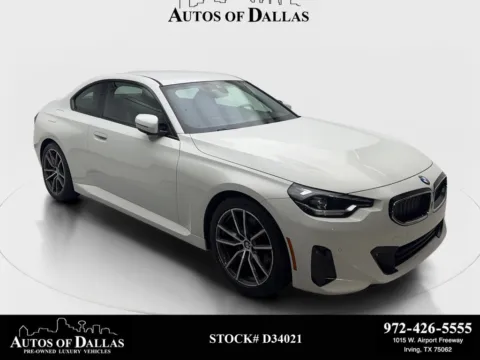 White 2023 BMW 2 Series 230i NAV,CAM,HTD STS,BLIND SPOT,18" WLS for sale in Irving, TX