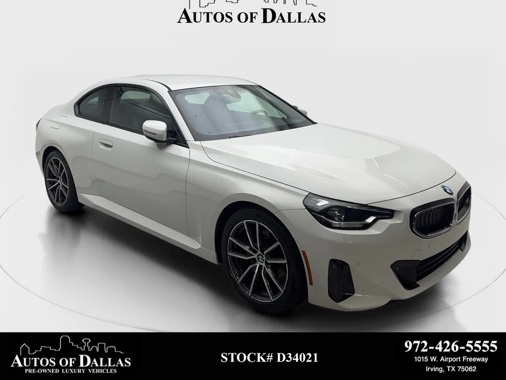 White 2023 BMW 2 Series 230i NAV,CAM,HTD STS,BLIND SPOT,18" WLS for sale in Irving, TX