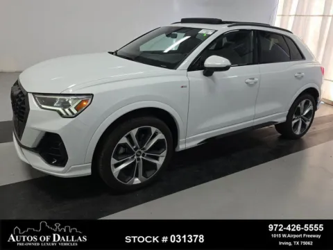 White 2022 Audi Q3 Premium Plus CAM,PANO,HTD STS,BLIND SPOT,20" WLS for sale in Irving, TX