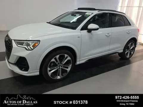 White 2022 Audi Q3 Premium Plus CAM,PANO,HTD STS,BLIND SPOT,20" WLS for sale in Irving, TX