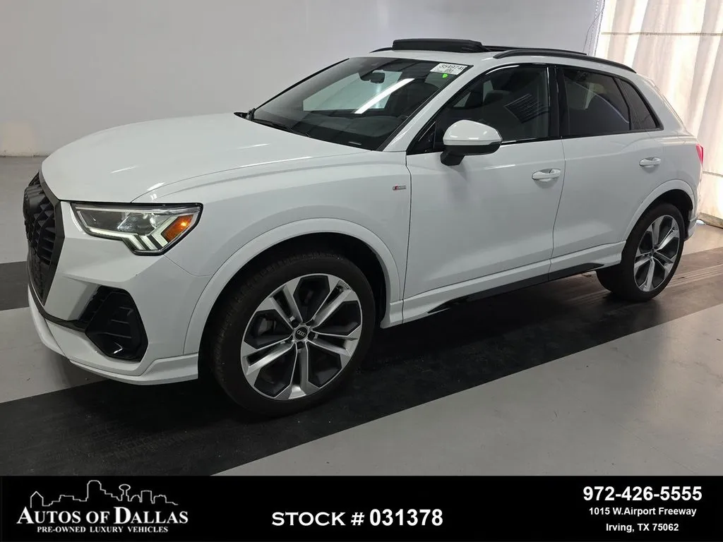 White 2022 Audi Q3 Premium Plus CAM,PANO,HTD STS,BLIND SPOT,20" WLS for sale in Irving, TX