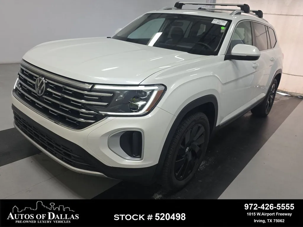 White 2024 Volkswagen Atlas 2.0T SEL NAV,CAM,PANO,HTD STS,BLIND SPOT,3RD ROW for sale in Irving, TX