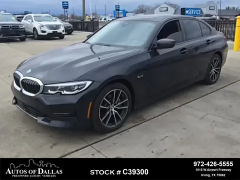 Black 2022 BMW 3 Series 330e iPerformance SPORT LINE,NAV,CAM,SUNROOF,BLIND for sale in Irving, TX
