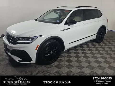 White 2022 Volkswagen Tiguan 2.0T SE R-Line Black CAM,HTD STS,BLIND SPOT,3RD RO for sale in Irving, TX