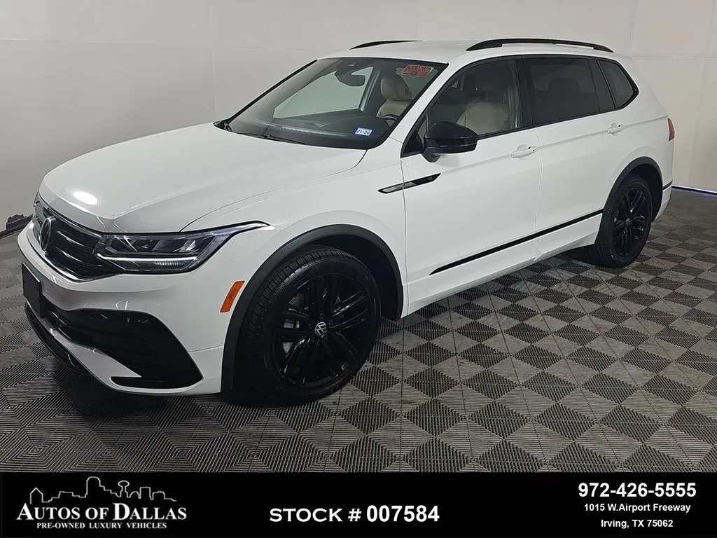 White 2022 Volkswagen Tiguan 2.0T SE R-Line Black CAM,HTD STS,BLIND SPOT,3RD RO for sale in Irving, TX