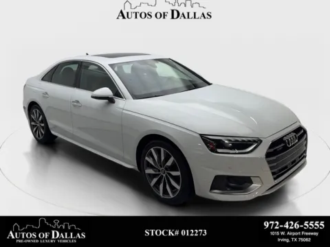 White 2023 Audi A4 40 Premium CAM,SUNROOF,HTD STS,BLIND SPOT,18" WLS for sale in Irving, TX