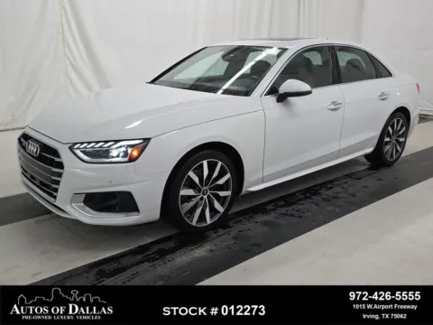 White 2023 Audi A4 40 Premium CAM,SUNROOF,HTD STS,BLIND SPOT,18" WLS for sale in Irving, TX