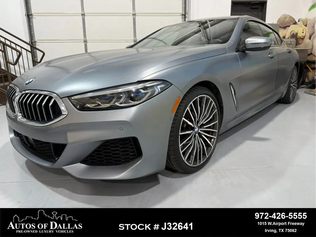 Gray 2022 BMW 8 Series 840 M SPORT,DRVR ASST,NAV,CAM,PANO,20" M WLS for sale in Irving, TX