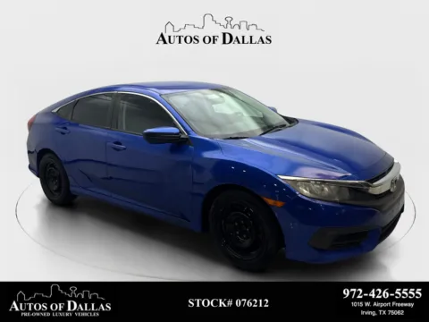 Red 2017 Honda Civic LX for sale in Irving, TX