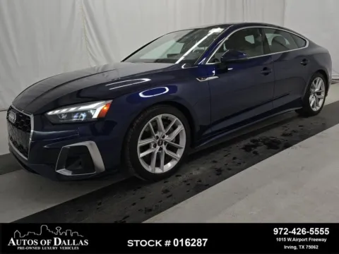 Blue 2023 Audi A5 Sportback 45 S line Premium Plus CAM,PANO,HTD STS,18" WLS for sale in Irving, TX