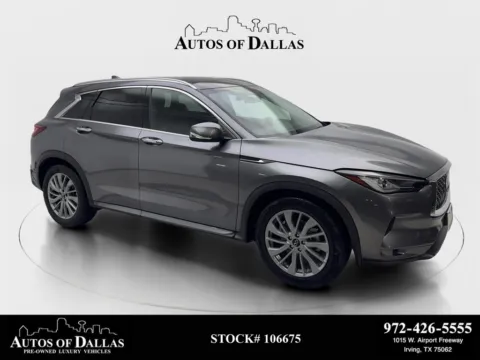 Gray 2024 INFINITI QX50 LUXE CAM,PANO,HTD STS,BLIND SPOT,19" WLS for sale in Irving, TX