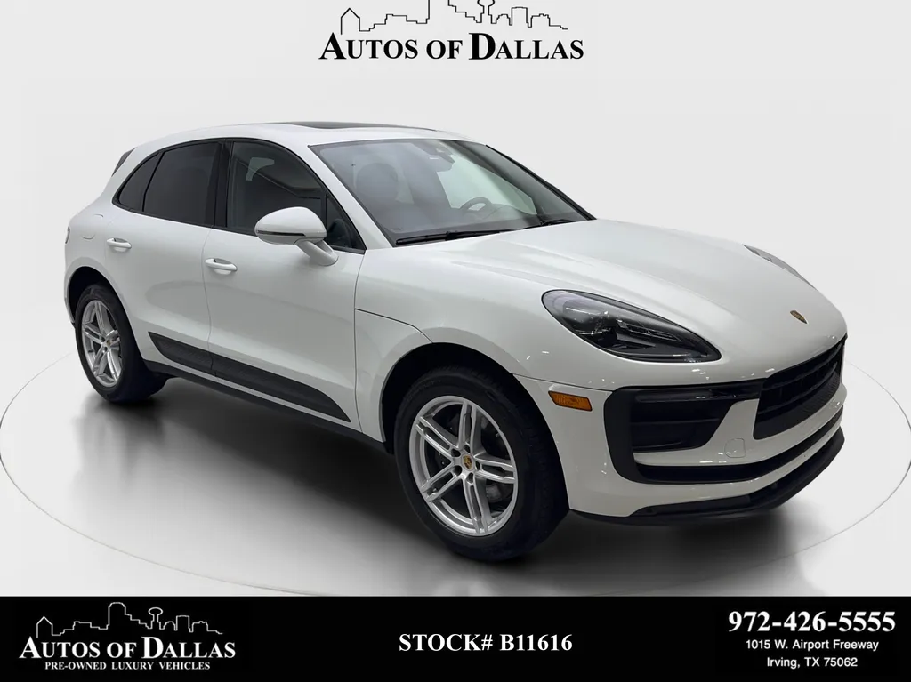 White 2022 Porsche Macan NAV,CAM,PANO,HTD STS,BIND SPOT,18" WLS for sale in Irving, TX