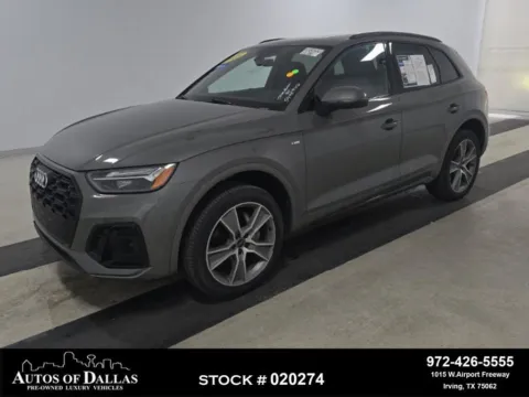 White 2025 Audi Q5 45 S line Premium CAM,PANO,HTD STS,BLIND SPOT,20" for sale in Irving, TX