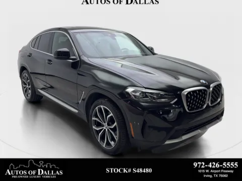 Black 2023 BMW X4 xDrive30i X LINE,NAV,CAM,PANO,HTD STS,BLIND SPOT for sale in Irving, TX