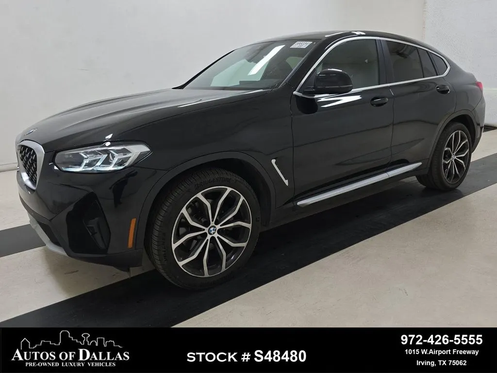 Black 2023 BMW X4 xDrive30i X LINE,NAV,CAM,PANO,HTD STS,BLIND SPOT for sale in Irving, TX