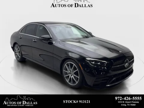 Black 2021 Mercedes-Benz E-Class E 350 AMG SPORT,NAV,CAM,PANO,BLIND SPOT,19" WLS for sale in Irving, TX